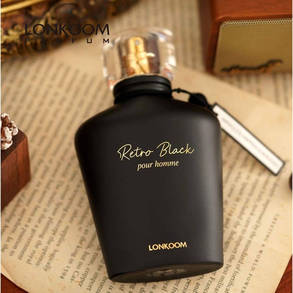 Lonkoom Retro Black EDT Spray for Men