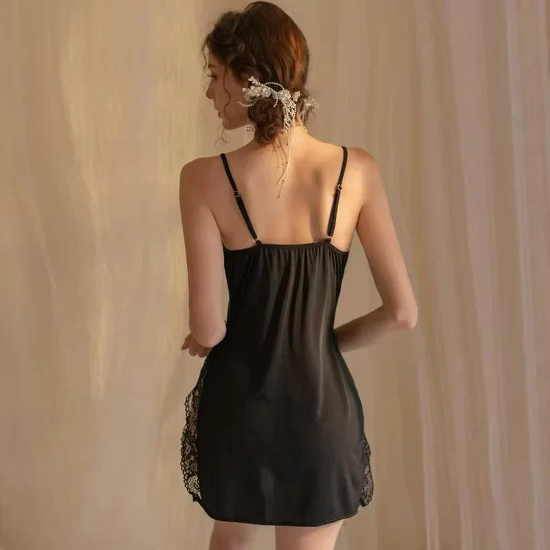 Pookie Wears Side slit lace lingerie